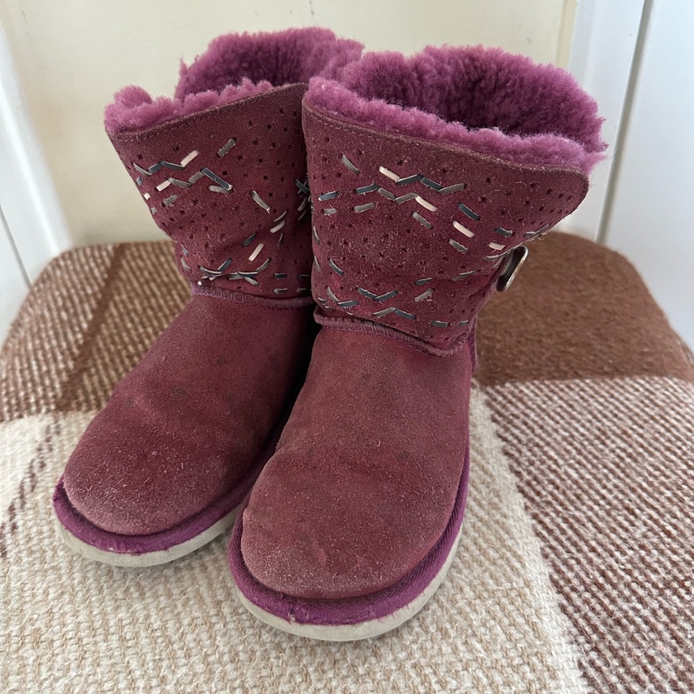 Big-kids size 2 purple UGGS
